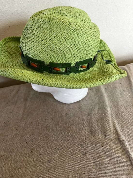 BullHide By Montecarlo Hat Green Straw Festival Concert Western Cowgirl Hat Szsm